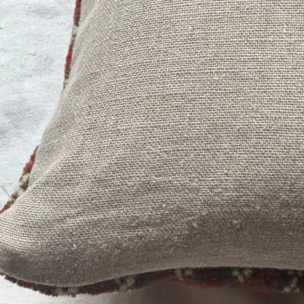 Antique Caucasian Rug Pillow (#1) - Image 5